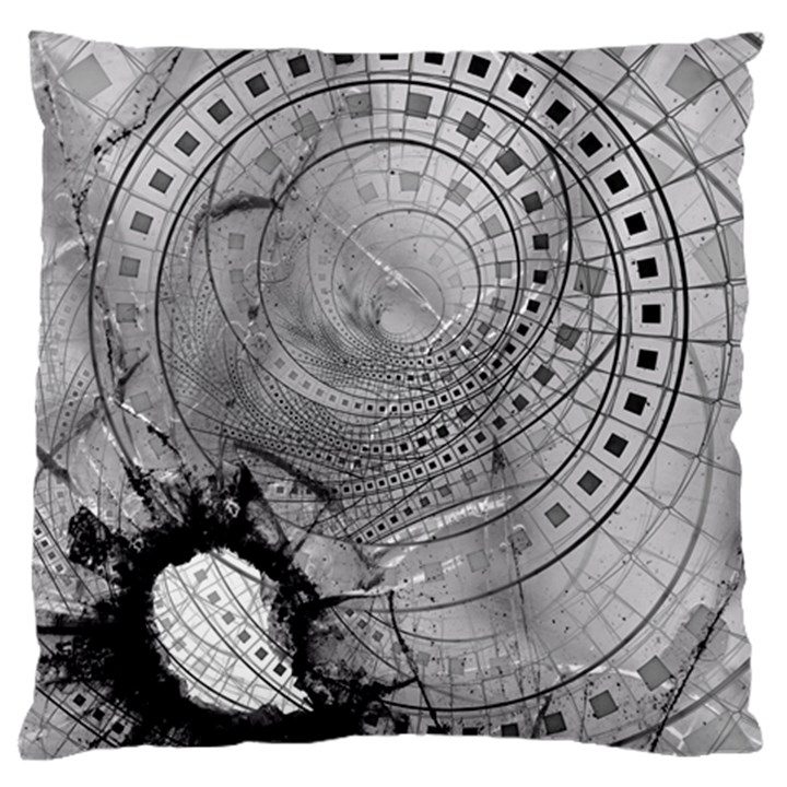 Fragmented Fractal Memories and Gunpowder Glass Standard Flano Cushion Case (Two Sides)