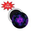 Beautiful Ultraviolet Lilac Orchid Fractal Flowers 1.75  Magnets (10 pack)  Front