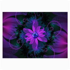 Beautiful Ultraviolet Lilac Orchid Fractal Flowers Large Glasses Cloth by jayaprime