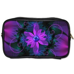 Beautiful Ultraviolet Lilac Orchid Fractal Flowers Toiletries Bags 2-side by jayaprime