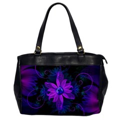 Beautiful Ultraviolet Lilac Orchid Fractal Flowers Office Handbags by jayaprime