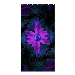 Beautiful Ultraviolet Lilac Orchid Fractal Flowers Shower Curtain 36  X 72  (stall)  by jayaprime