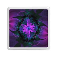 Beautiful Ultraviolet Lilac Orchid Fractal Flowers Memory Card Reader (square)  by jayaprime