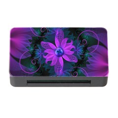 Beautiful Ultraviolet Lilac Orchid Fractal Flowers Memory Card Reader With Cf by jayaprime