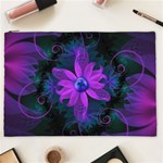 Beautiful Ultraviolet Lilac Orchid Fractal Flowers Cosmetic Bag (XXL)  Front