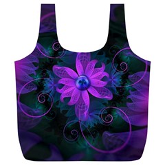 Beautiful Ultraviolet Lilac Orchid Fractal Flowers Full Print Recycle Bags (l)  by jayaprime