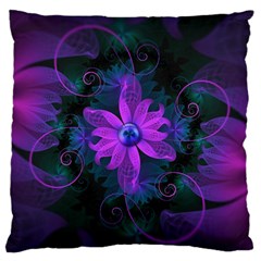 Beautiful Ultraviolet Lilac Orchid Fractal Flowers Standard Flano Cushion Case (one Side) by jayaprime