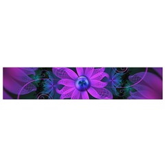 Beautiful Ultraviolet Lilac Orchid Fractal Flowers Flano Scarf (small) by jayaprime