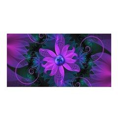 Beautiful Ultraviolet Lilac Orchid Fractal Flowers Satin Wrap by jayaprime