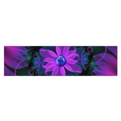 Beautiful Ultraviolet Lilac Orchid Fractal Flowers Satin Scarf (oblong) by jayaprime