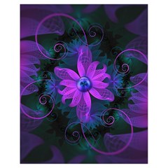 Beautiful Ultraviolet Lilac Orchid Fractal Flowers Drawstring Bag (small) by jayaprime