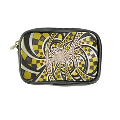 Liquid Taxi Cab, A Yellow Checkered Retro Fractal Coin Purse by jayaprime