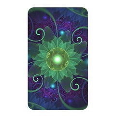 Glowing Blue-green Fractal Lotus Lily Pad Pond Memory Card Reader by jayaprime