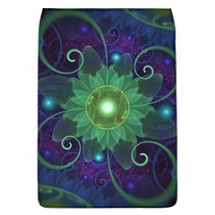 Glowing Blue-green Fractal Lotus Lily Pad Pond Flap Covers (l)  by jayaprime