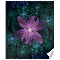 Pink And Turquoise Wedding Cremon Fractal Flowers Canvas 8  X 10  by jayaprime