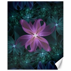 Pink And Turquoise Wedding Cremon Fractal Flowers Canvas 16  X 20   by jayaprime