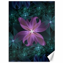 Pink And Turquoise Wedding Cremon Fractal Flowers Canvas 36  X 48   by jayaprime