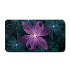 Pink And Turquoise Wedding Cremon Fractal Flowers Medium Bar Mats by jayaprime