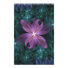 Pink And Turquoise Wedding Cremon Fractal Flowers Shower Curtain 48  X 72  (small)  by jayaprime