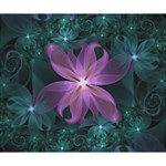 Pink and Turquoise Wedding Cremon Fractal Flowers Deluxe Canvas 14  x 11  14  x 11  x 1.5  Stretched Canvas