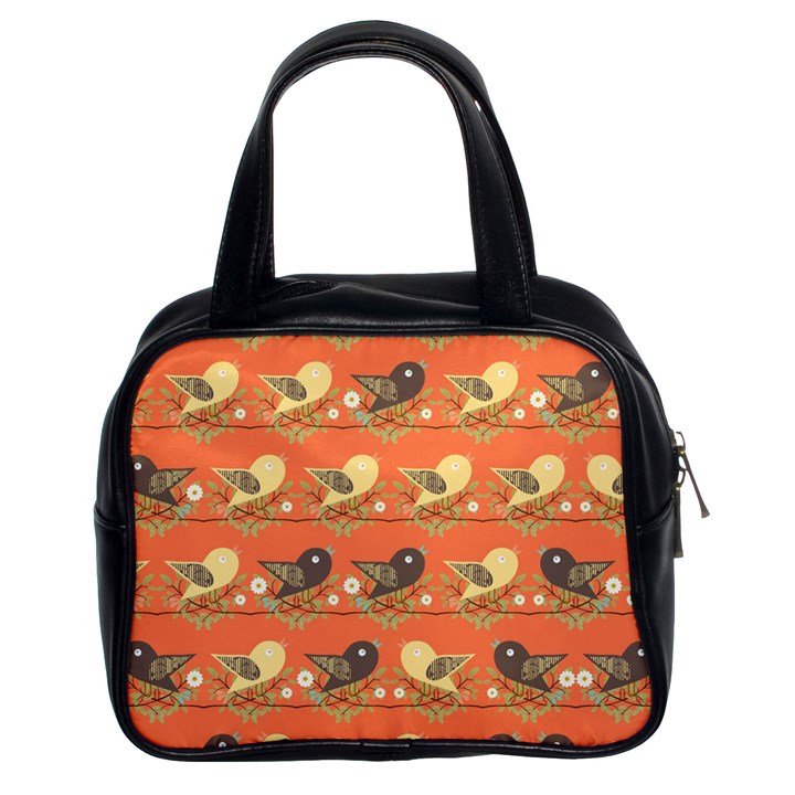 Birds Pattern Classic Handbags (2 Sides)