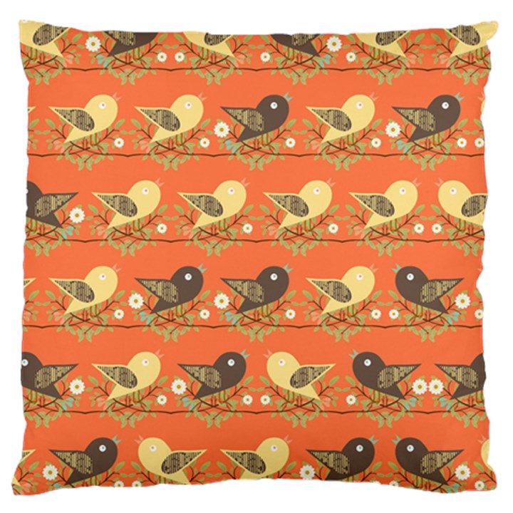 Birds Pattern Large Cushion Case (Two Sides)