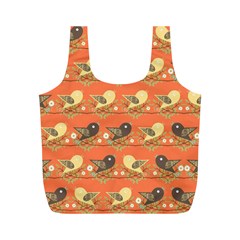 Birds Pattern Full Print Recycle Bags (m)  by linceazul