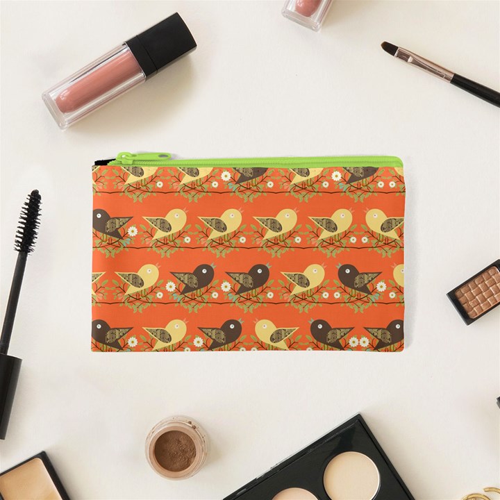 Birds Pattern Cosmetic Bag (XS)