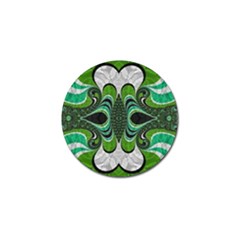 Fractal Art Green Pattern Design Golf Ball Marker (4 Pack) by BangZart