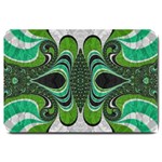 Fractal Art Green Pattern Design Large Doormat  30 x20  Door Mat