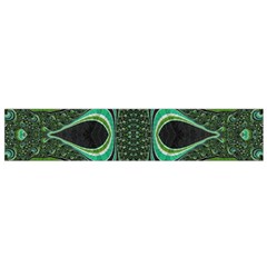 Fractal Art Green Pattern Design Flano Scarf (small) by BangZart