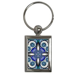 Fractal Cathedral Pattern Mosaic Key Chains (rectangle)  by BangZart