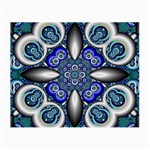 Fractal Cathedral Pattern Mosaic Small Glasses Cloth Front