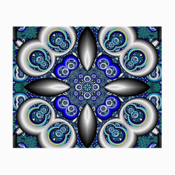 Fractal Cathedral Pattern Mosaic Small Glasses Cloth