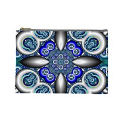 Fractal Cathedral Pattern Mosaic Cosmetic Bag (large)  by BangZart