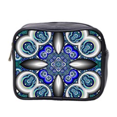 Fractal Cathedral Pattern Mosaic Mini Toiletries Bag 2-side by BangZart