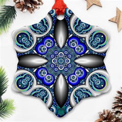 Fractal Cathedral Pattern Mosaic Ornament (snowflake) by BangZart