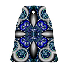 Fractal Cathedral Pattern Mosaic Bell Ornament (two Sides) by BangZart