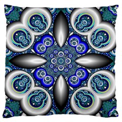 Fractal Cathedral Pattern Mosaic Large Cushion Case (two Sides) by BangZart