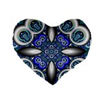 Fractal Cathedral Pattern Mosaic Standard 16  Premium Heart Shape Cushions Front