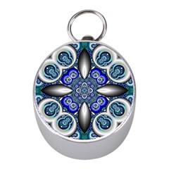 Fractal Cathedral Pattern Mosaic Mini Silver Compasses by BangZart