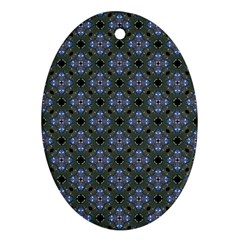 Space Wallpaper Pattern Spaceship Oval Ornament (two Sides) by BangZart