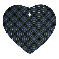 Space Wallpaper Pattern Spaceship Heart Ornament (two Sides) by BangZart