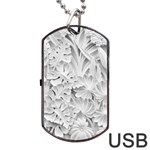 Pattern Motif Decor Dog Tag USB Flash (Two Sides) Front