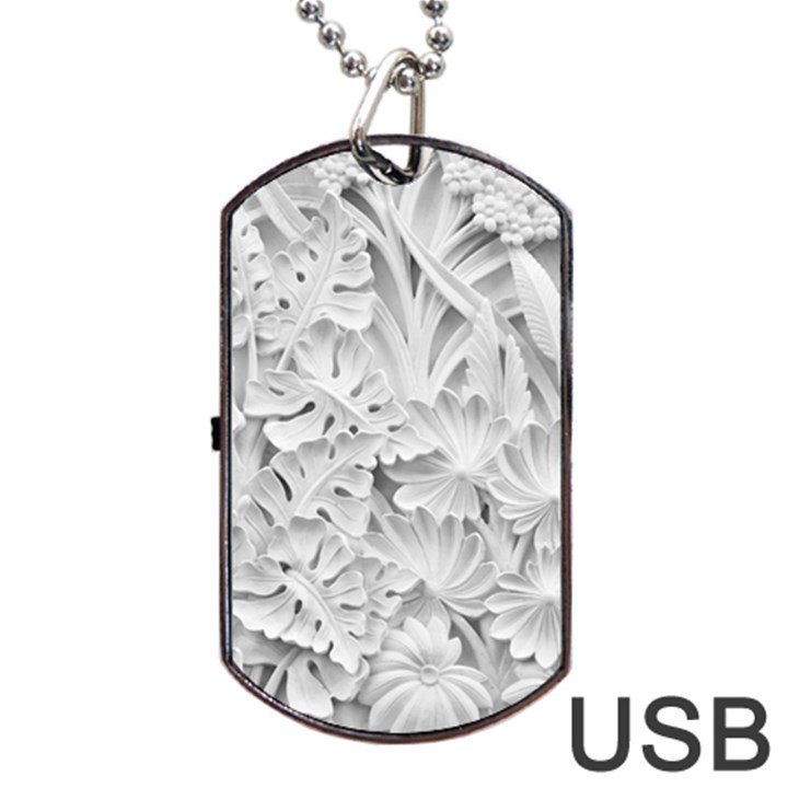 Pattern Motif Decor Dog Tag USB Flash (Two Sides)