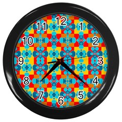 Pop Art Abstract Design Pattern Wall Clocks (black) by BangZart