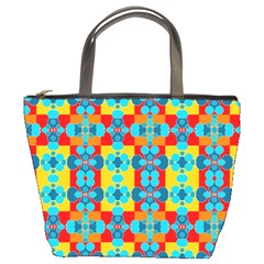 Pop Art Abstract Design Pattern Bucket Bags by BangZart