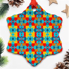 Pop Art Abstract Design Pattern Ornament (snowflake) by BangZart