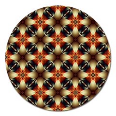 Kaleidoscope Image Background Magnet 5  (round) by BangZart