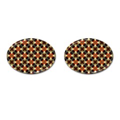 Kaleidoscope Image Background Cufflinks (oval) by BangZart